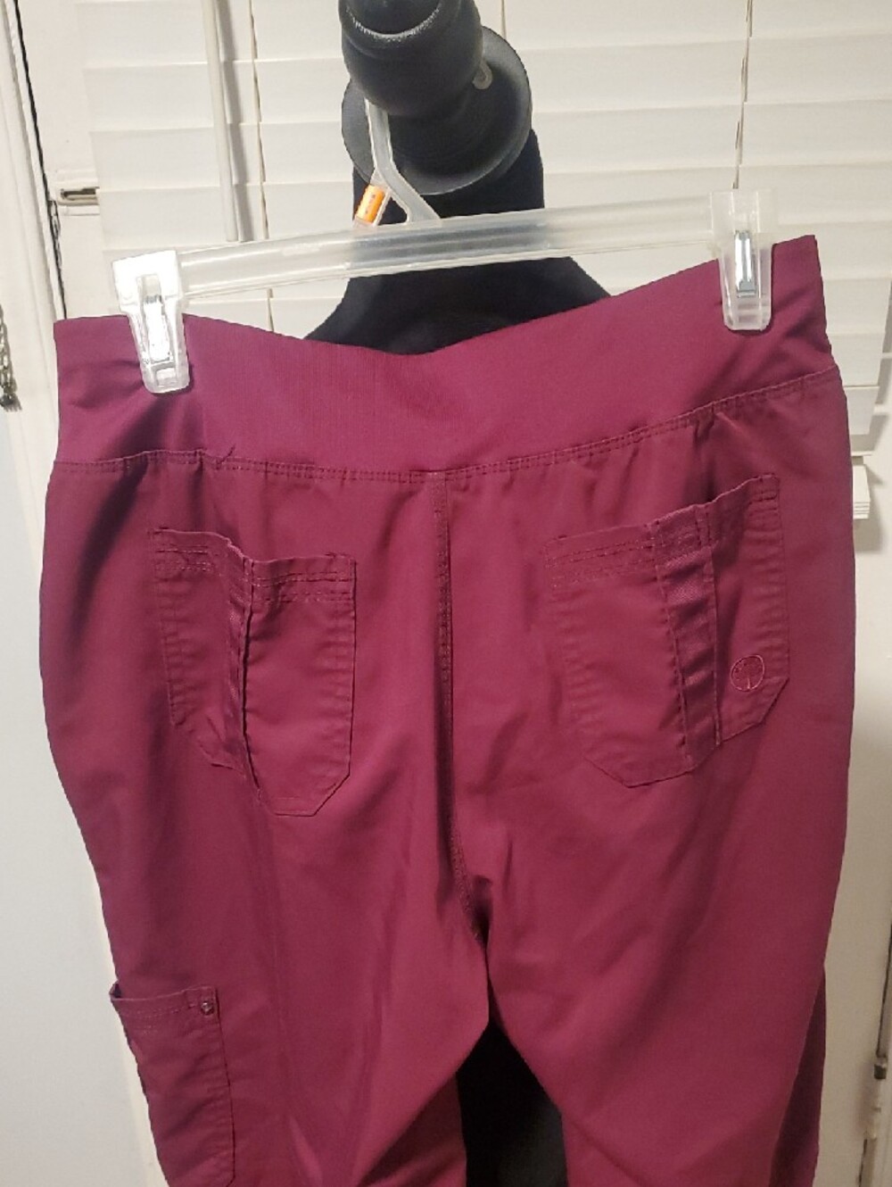 healing hands Maroon Boot-Cut Cargo Scrub Pants - Picture 7 of 9